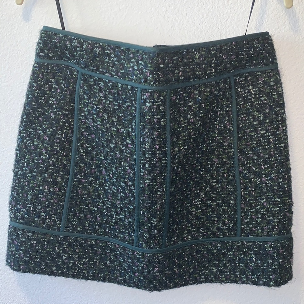 Forest Green Tweed J Crew Skirt